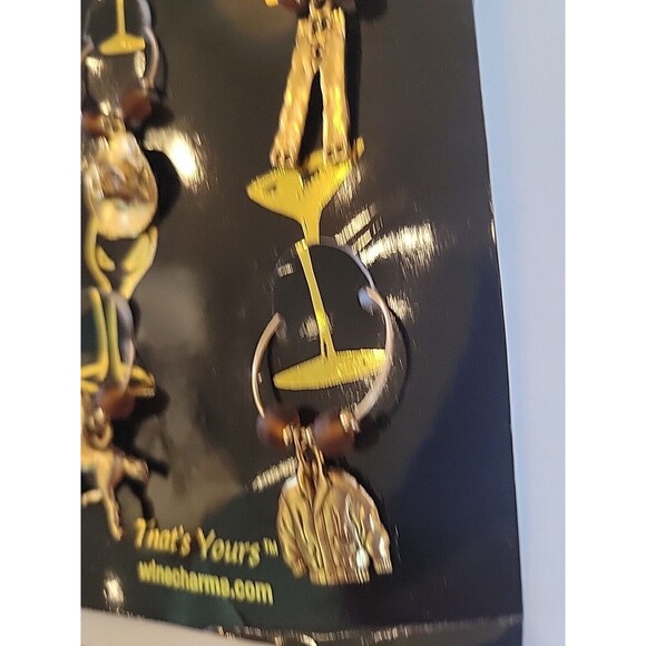 Western Themed Wine Glass Charms 14K Filled over Sterling Silver Loops Set Of 4 - Picture 2 of 8
